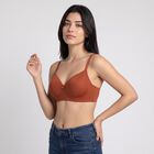 Women's Brown Wire-Free T-Shirt Bra, भूरा, small