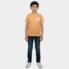 Boys' Half Sleeves T-Shirt, पीच, small