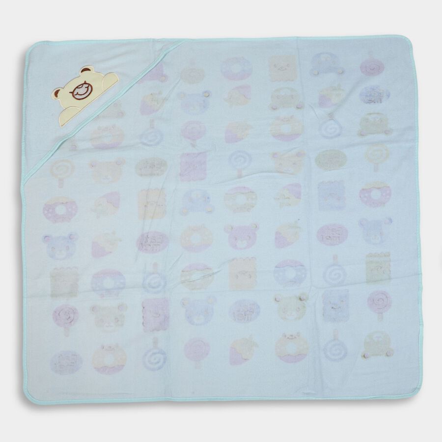 Infants' 100% Cotton Towel, Mid Blue, large image number null