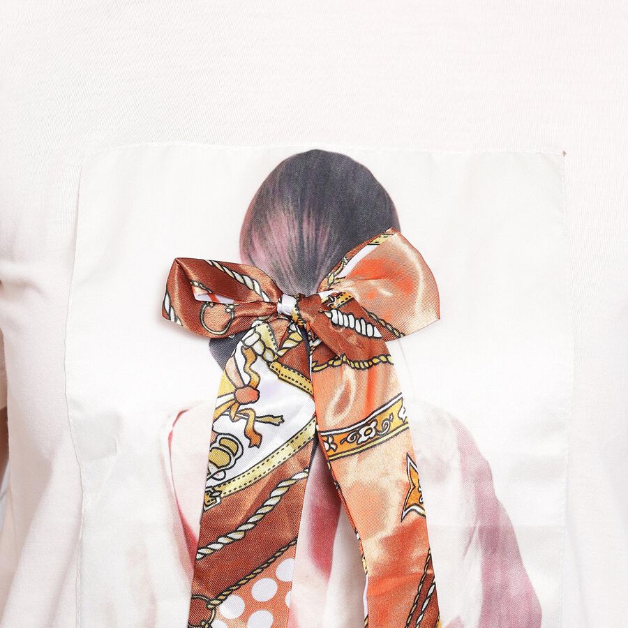 Ladies' Round Neck T-Shirt, पीच, large image number null
