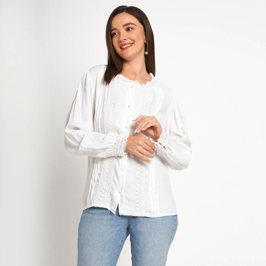 Solid Shirt, Off White, large image number null