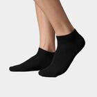 Men's Ankle Length Pack of 3 Socks ( Grey, White, Black ), काला, small