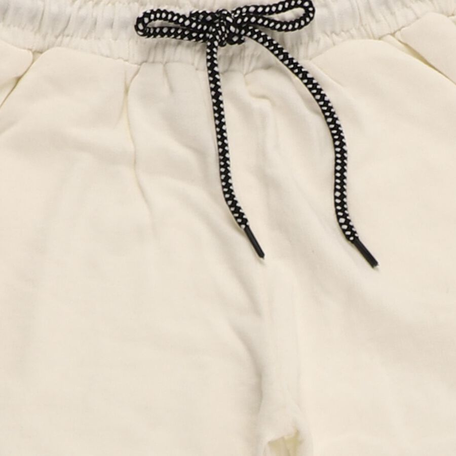 Boys' Off-White Cotton Blend Cargo Pyjama, ऑफ व्हाइट, large image number null