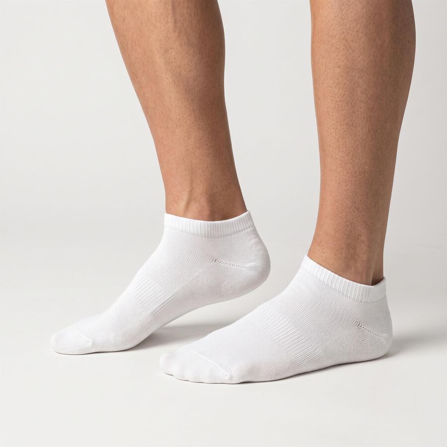 Men's Ankle Length Regular Fit Solid Pack of 3 Socks ( Black, Grey, White ), Black, large