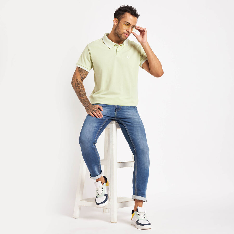 Solid Polo Shirt, Light Green, large image number null