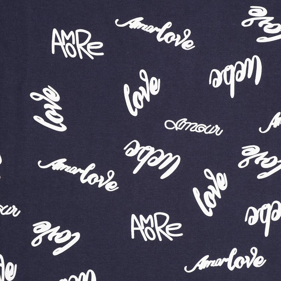 Girls' 100% Cotton T-Shirt , Navy Blue, large image number null