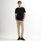 Men's Jet Black Cotton Round Neck Casual T-Shirt, Black, small image number null