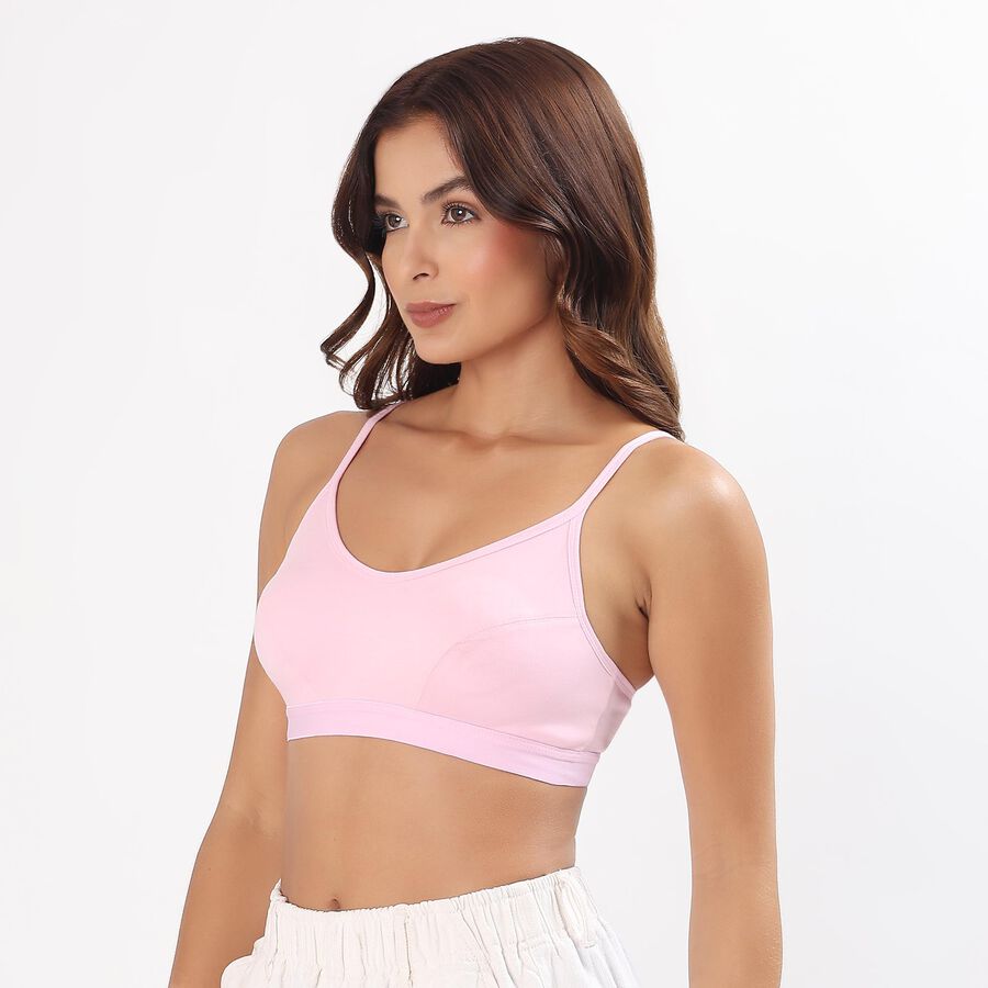 Women's Soft Beige Padded Wire-Free T-Shirt Bra, Light Pink, large