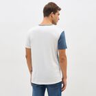 Men's Light Blue Henley Neck Printed T-Shirt, Light Blue, small image number null