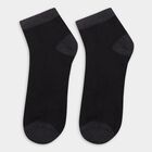 Men's Black And White Ankle Sports Socks, Black, small image number null