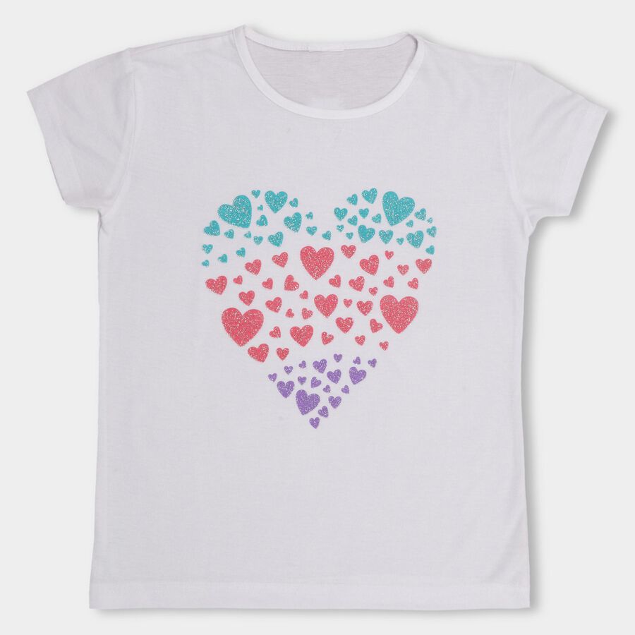 Girls' T-Shirt , सफ़ेद, large image number null