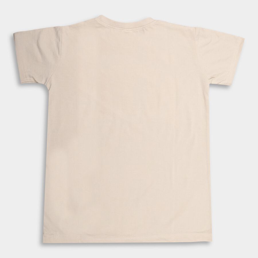 Boys' Half Sleeves T-Shirt , Beige, large image number null