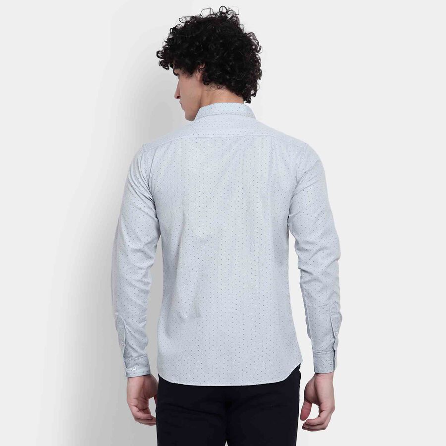 Printed Casual Shirt, Light Grey, large image number null
