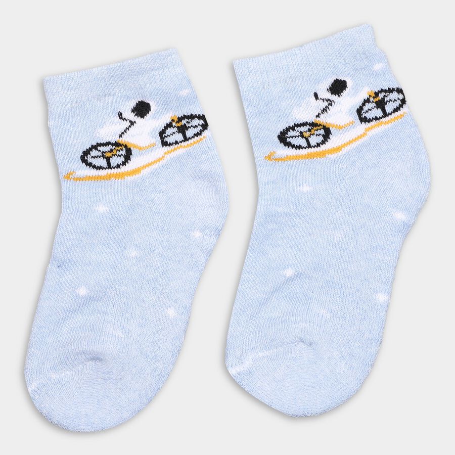 Boys' Socks (Pack of 2), White, large