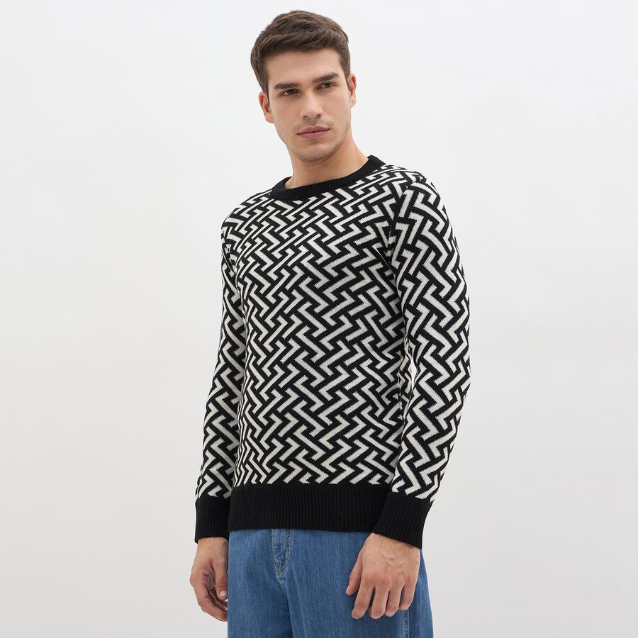 Men's Pullover, काला, large image number null