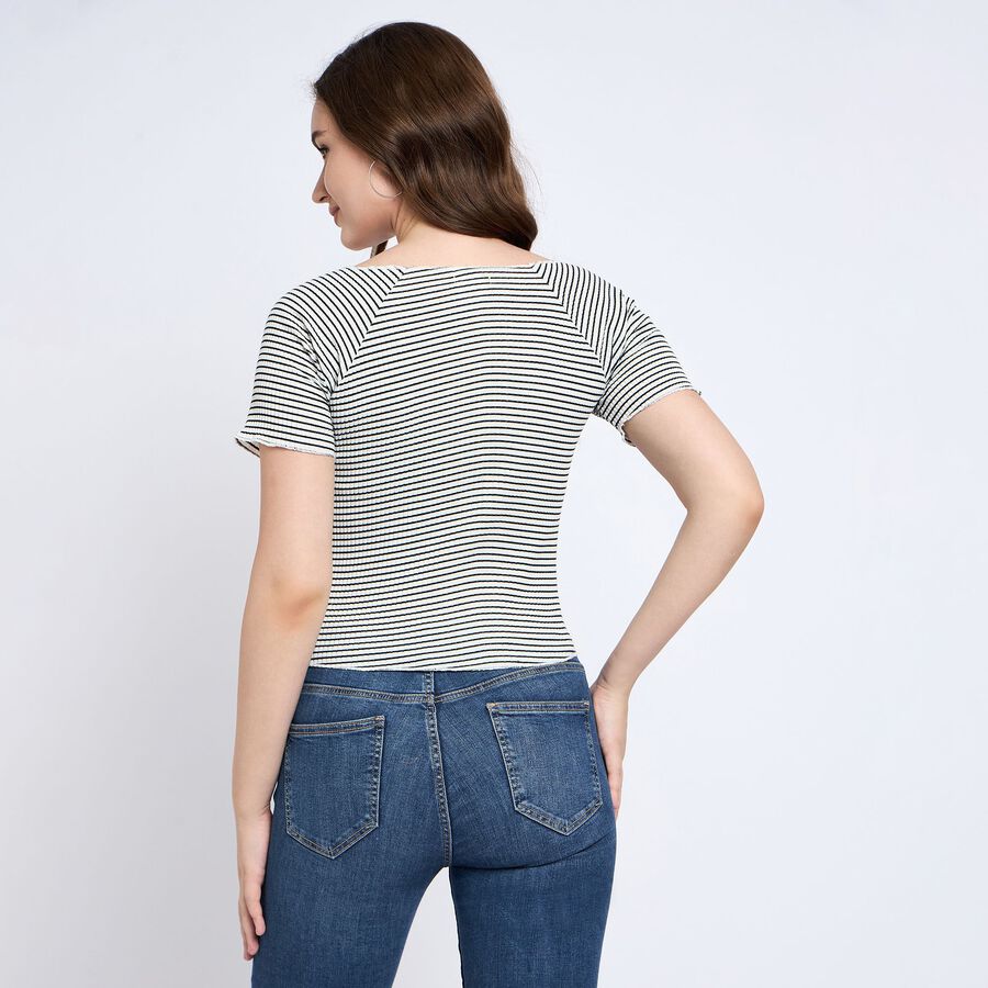 Ladies'  Crop  Top, Black, large image number null