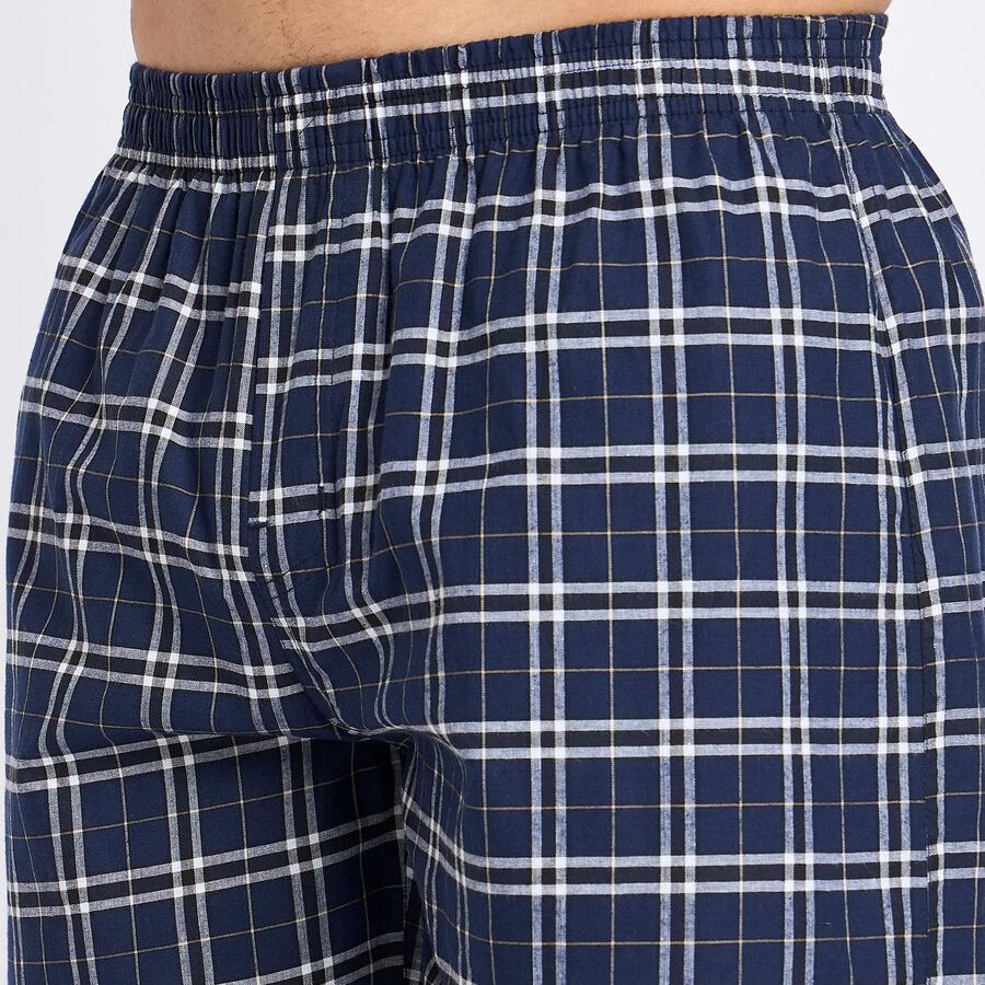 Men's 100% Cotton Boxers, Navy Blue, large image number null