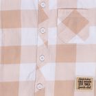 Boys Beige Cotton Half Sleeve Classic Casual Shirt, Beige, small image number null