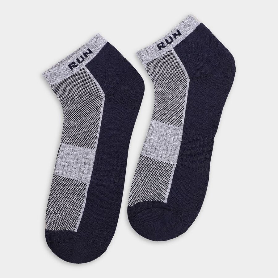 Men's Socks (Pack of 2), गहरा ग्रे, large