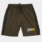 Boys Olive Green Regular Fit Side Striped Bermuda Shorts, Olive, small