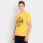 Round Neck Slim Fit T-shirt, Mustard, small image number null