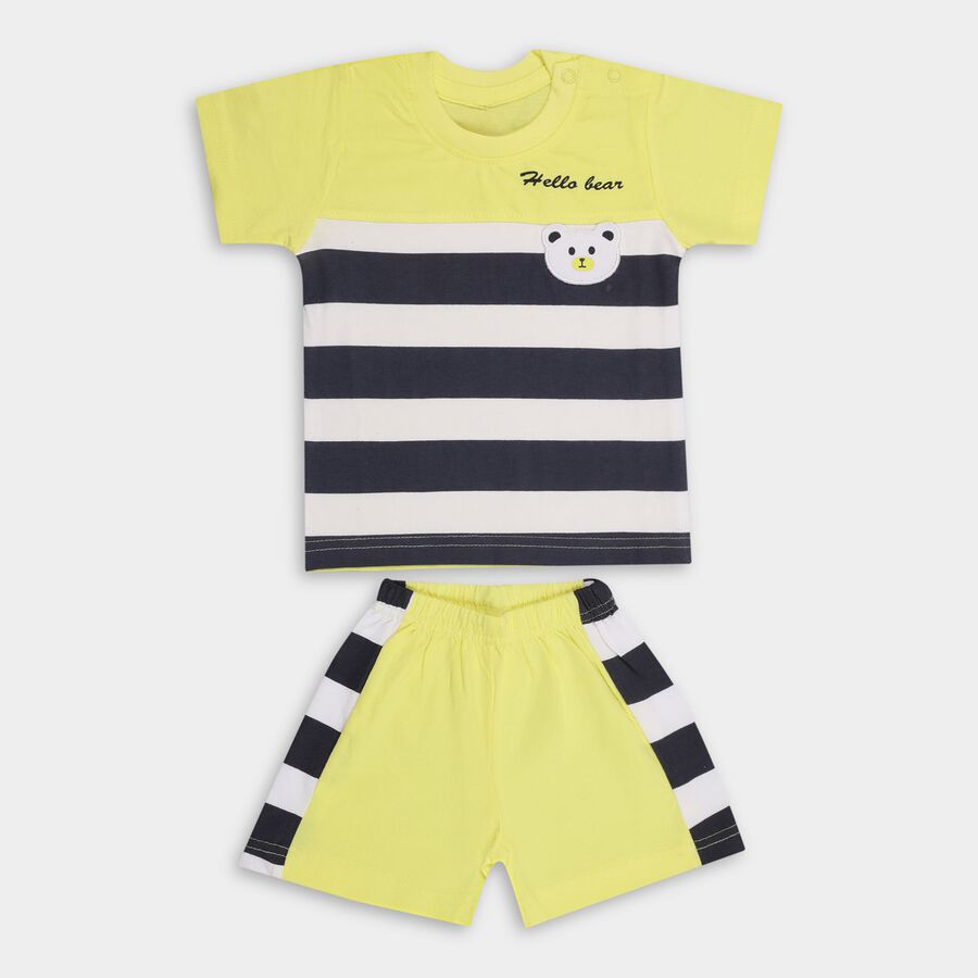 Infant Boys' 100% Cotton Baba Suit , पीला, large image number null