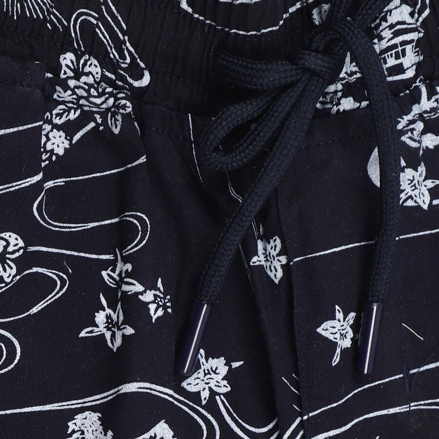 Boys' 100% Cotton Cross Pocket Bermuda , Navy Blue, large image number null