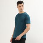 Men's Teal Crew Neck Athleisure T-Shirt, Teal Blue, small image number null