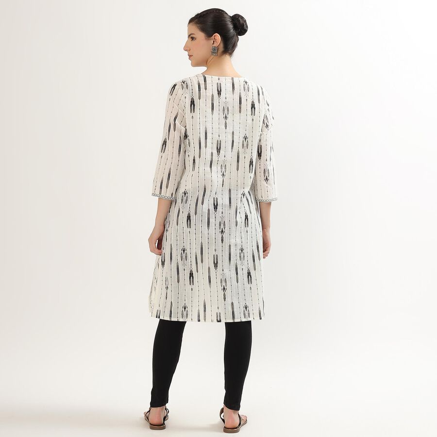 Ladies' 100% Cotton Kurta , Off White, large image number null