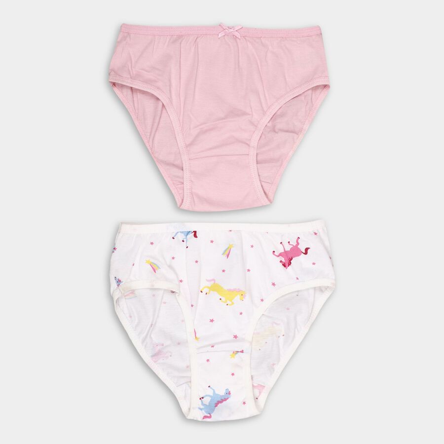 Girls' 100% Cotton Panty, White, large image number null