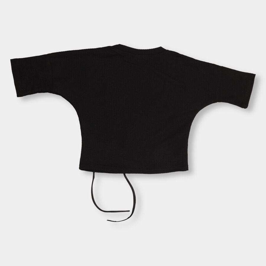 Girls' T-Shirt , काला, large