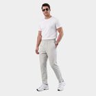 Men's Grey Panelled Track Pants, हल्का ग्रे, small