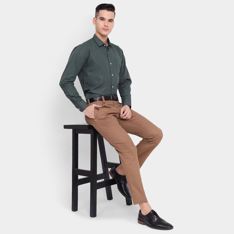 Men's Formal Shirt, Dark Green, large image number null