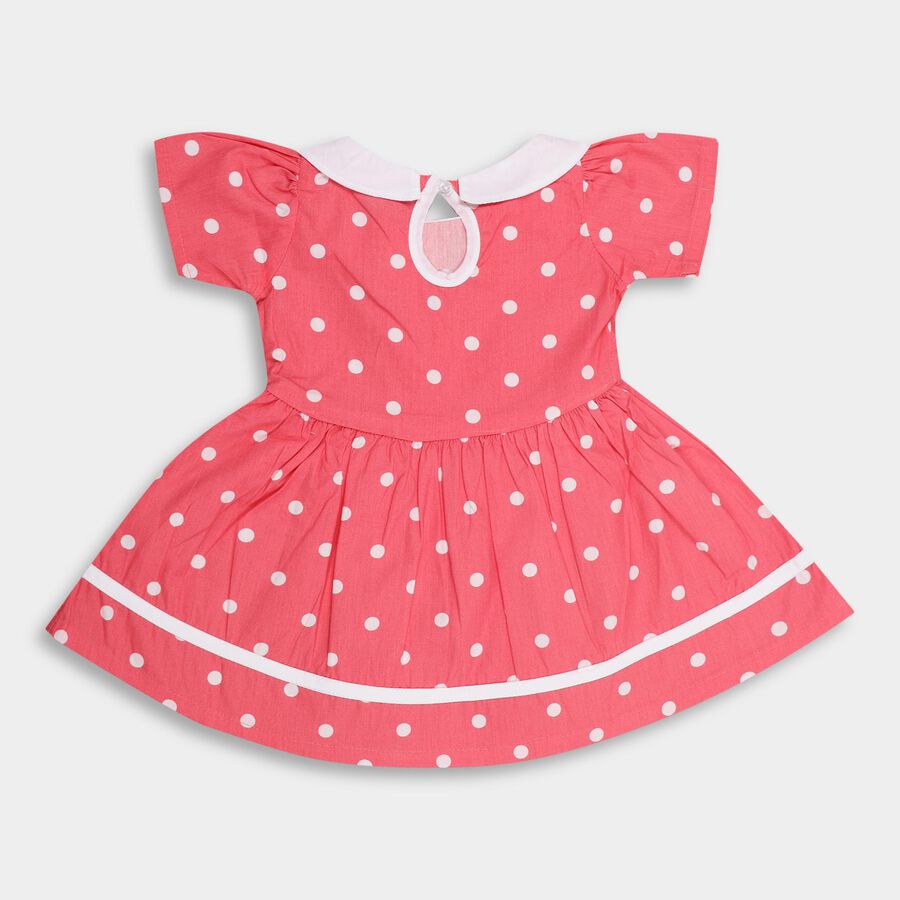 Infant Girls' 100% Cotton Frock , Pink, large
