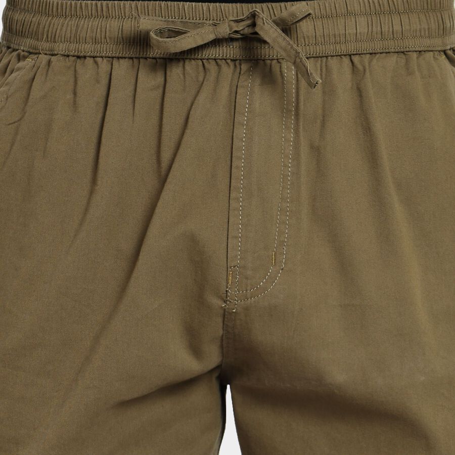 Men's 100% Cotton Track Pants, Khaki, large image number null