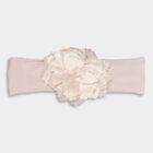 Infants' Soft Peach Lace Bodice Party Wear Frock, Light Pink, small
