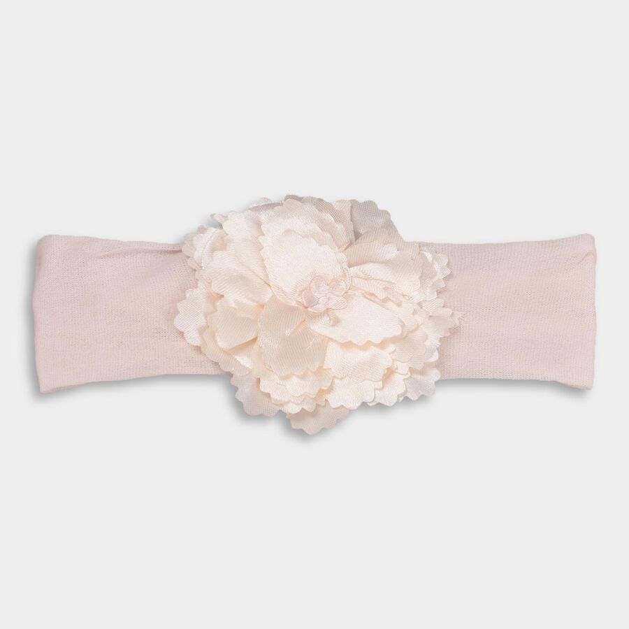 Infants' Soft Peach Lace Bodice Party Wear Frock, Light Pink, large