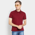 Solid Polo Shirt, Wine, small image number null