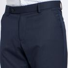 Men's Slim Fit Formal Trousers, गहरा नीला, small
