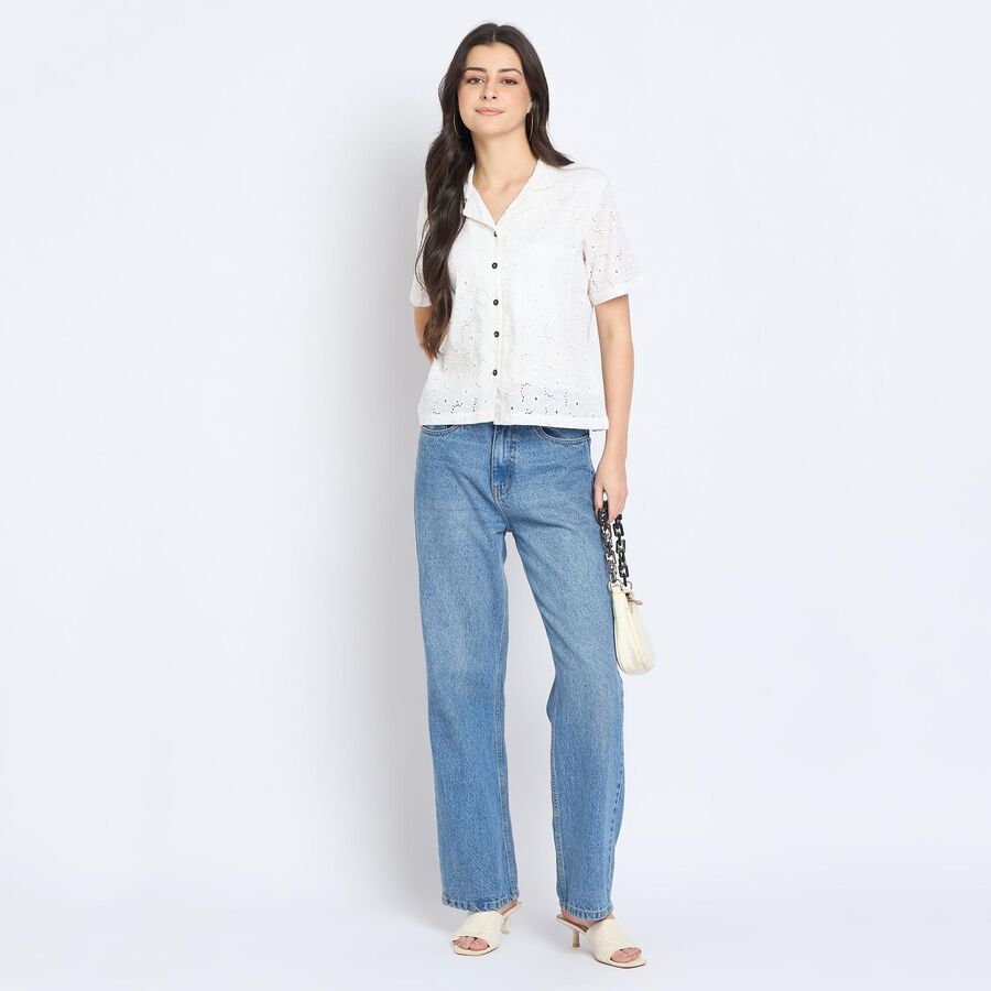 Ladies' 100% Cotton Shirt, White, large image number null