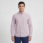 Men's Red Cotton Spread Collar Casual Shirt, Red, small