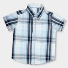 Boys' Light Powder Blue Cotton Regular Collar Casual Shirt, Light Blue, small image number null