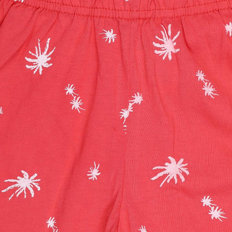 Girls' Pink Cotton Shorts, गुलाबी, large