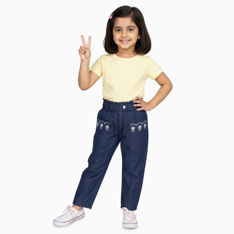 Girls' Jeans, Dark Blue, large image number null