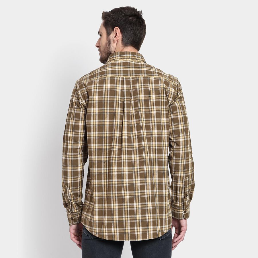 Men's 100% Cotton Casual Shirt , Olive, large image number null