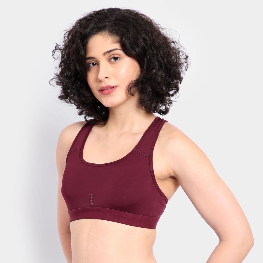Ladies' Skinny Sports Bra, Wine, large image number null