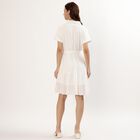 Women's Soft Eggshell White V-Neck Casual Dress, White, small image number null