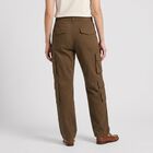 Women's Olive Green Straight Fit Cargo Trousers, Olive, small