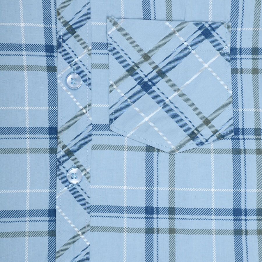 Boys' Cotton Casual Shirt, Light Blue, large image number null
