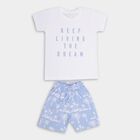 Boys' 100% Cotton Knit Baba Suit , सफ़ेद, small image number null